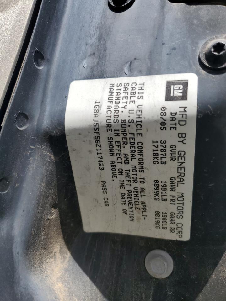 2006 Saturn Ion Level 2 VIN: 1G8AJ55F56Z117423 Lot: 59325575