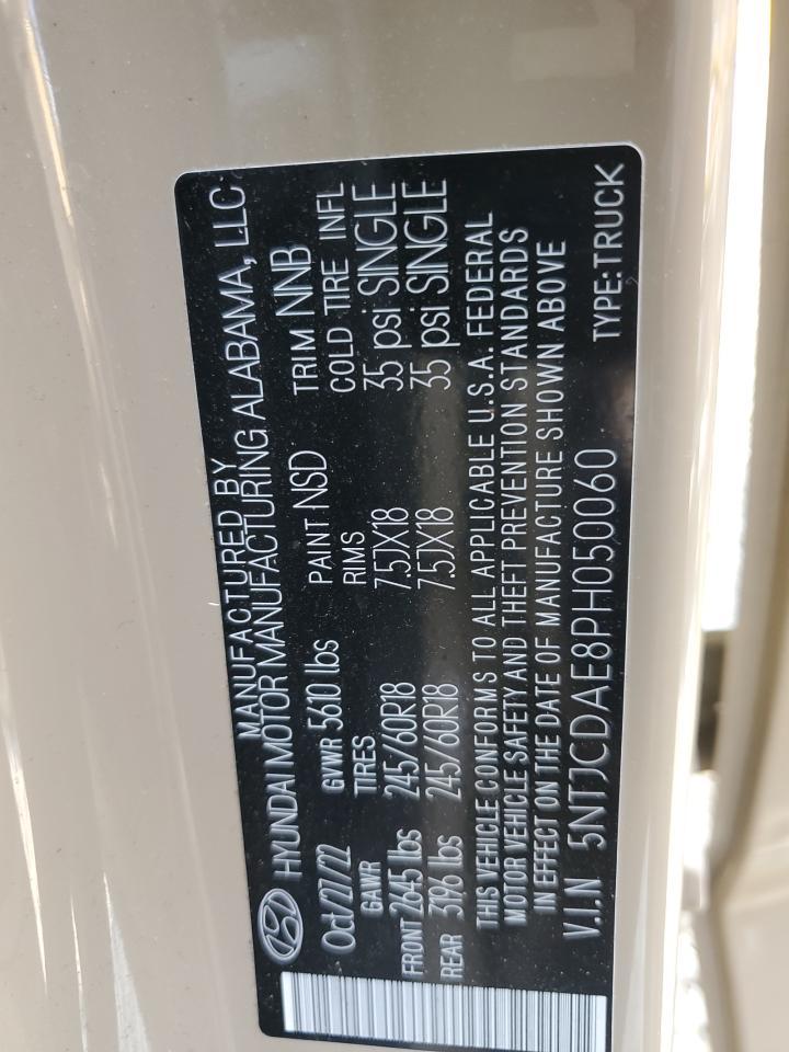 2023 Hyundai Santa Cruz Sel VIN: 5NTJCDAE8PH050060 Lot: 60205505