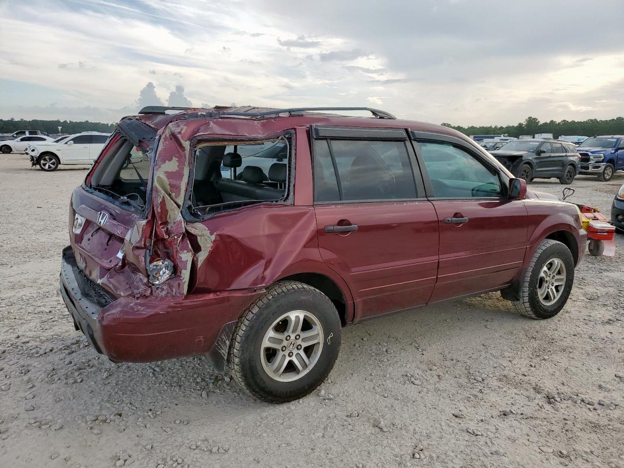 2003 Honda Pilot Exl red null gas 2HKYF18513H593690 photo #4