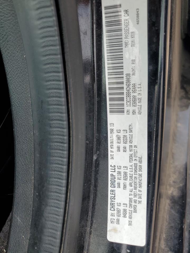 2013 Chrysler 200 Touring VIN: 1C3CCBBB4DN690038 Lot: 60914685