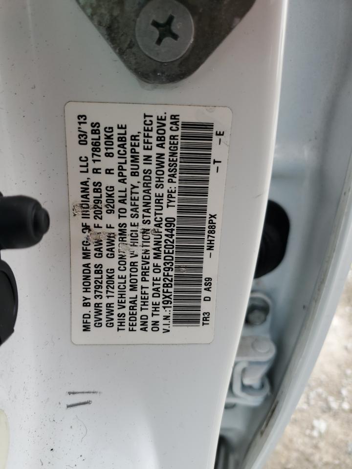 2013 Honda Civic Exl VIN: 19XFB2F93DE024490 Lot: 61606145
