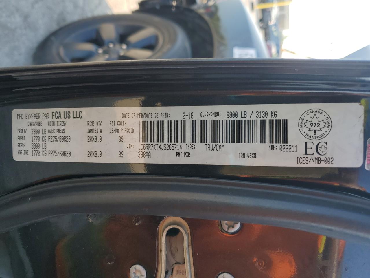 RAM 1500 2018 VIN 1C6RR7KTXJS265714 фото 12