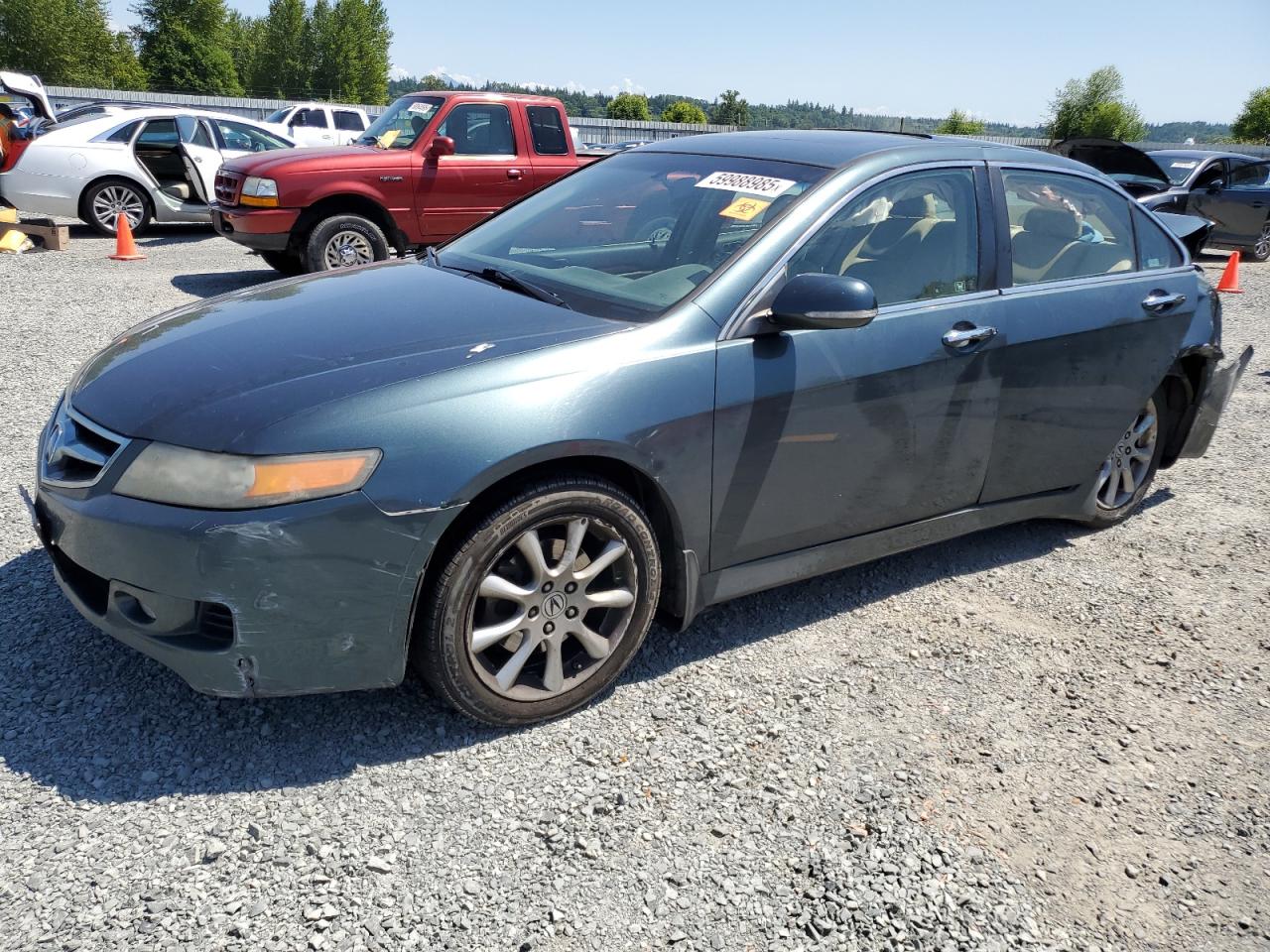 2007 Acura Tsx green null gas JH4CL96917C004600 photo #1