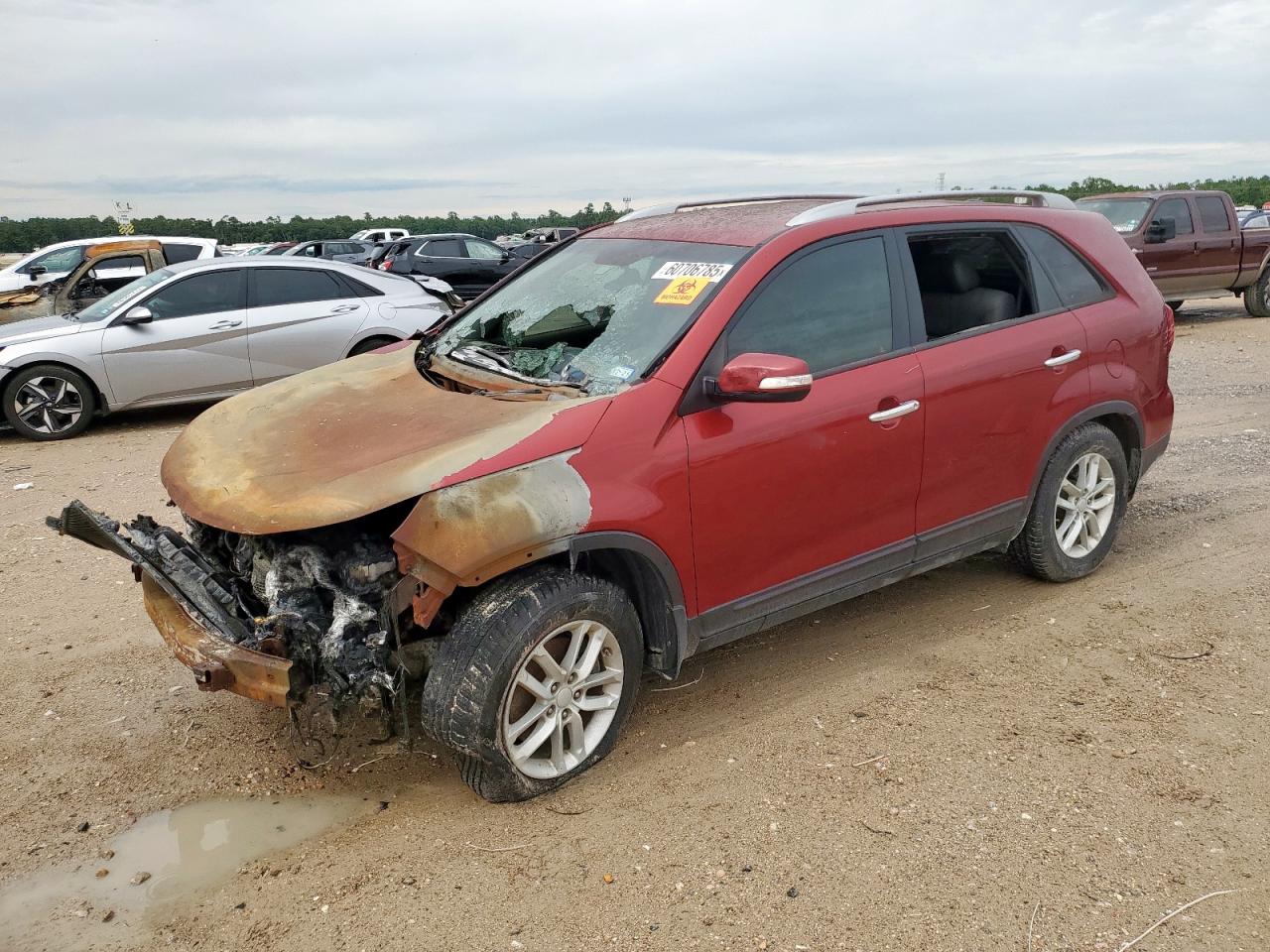 2014 Kia Sorento Lx იყიდება Houston-ში, TX - Burn - Engine