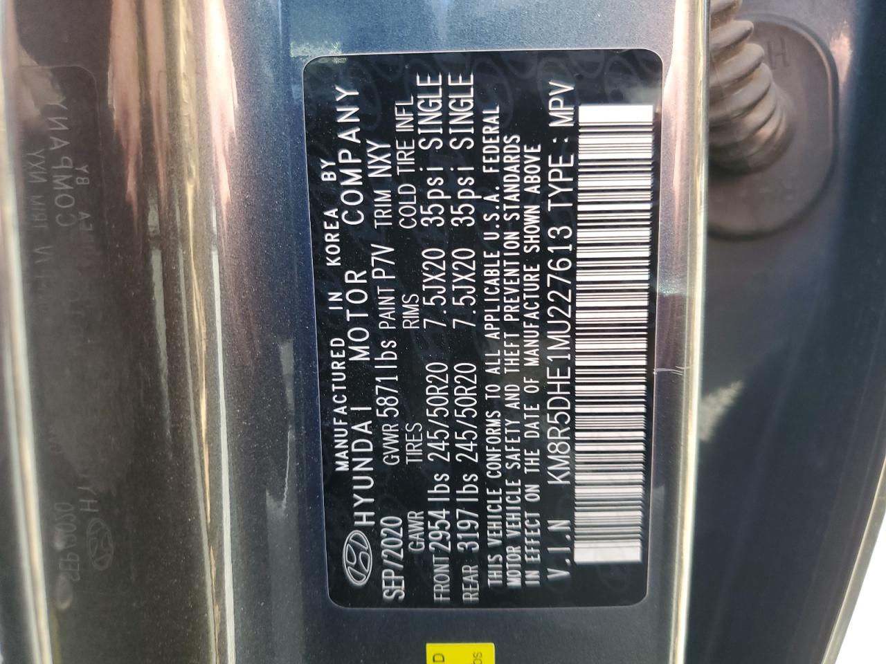 2021 Hyundai Palisade Limited VIN: KM8R5DHE1MU227613 Lot: 62757955