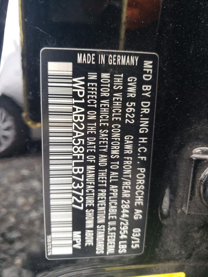2015 Porsche Macan S VIN: WP1AB2A58FLB73727 Lot: 61082465