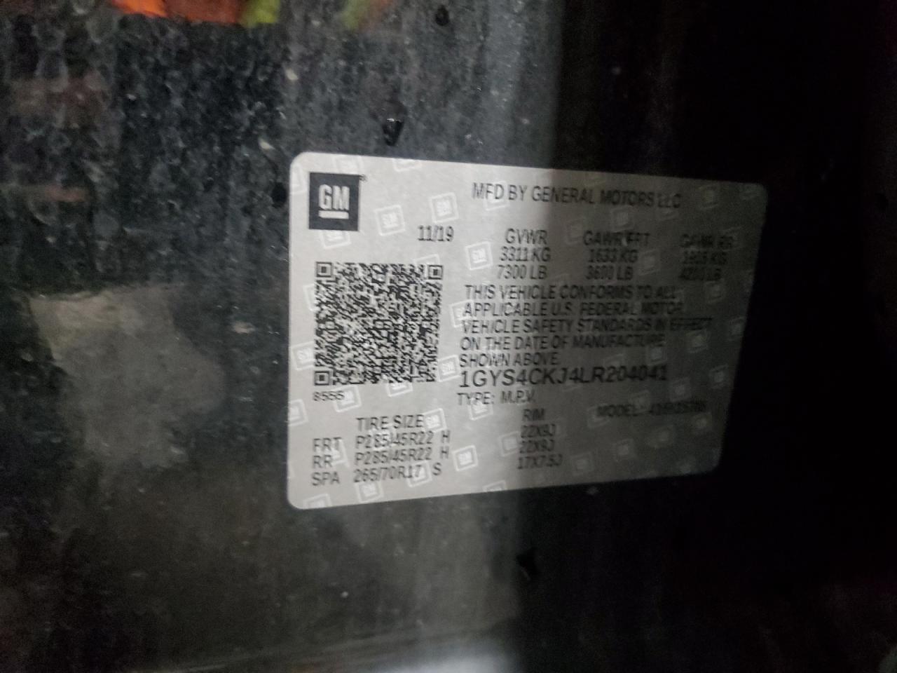 2020 Cadillac Escalade Premium Luxury VIN: 1GYS4CKJ4LR204041 Lot: 61668465