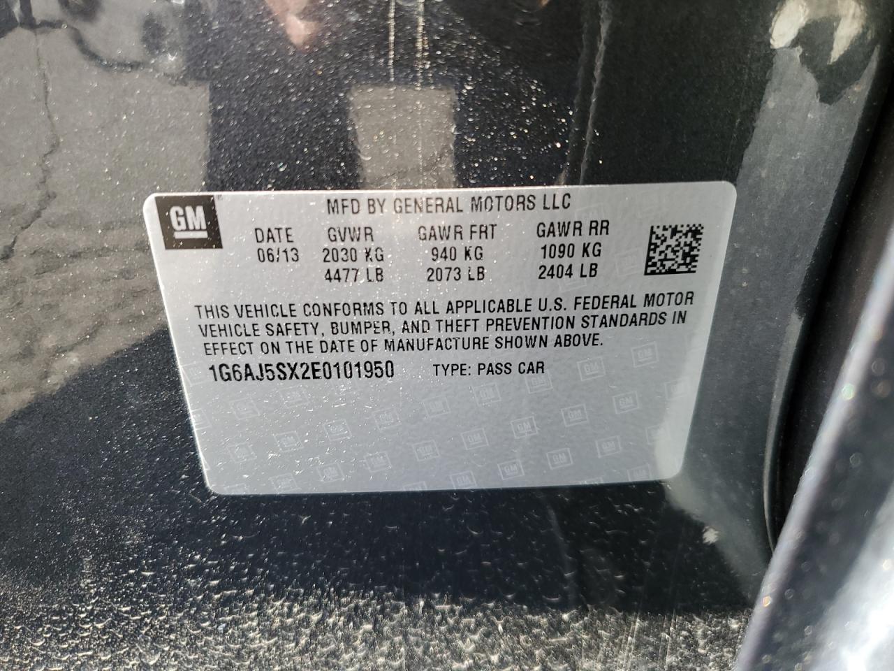 2014 Cadillac Ats Performance VIN: 1G6AJ5SX2E0101950 Lot: 60242185
