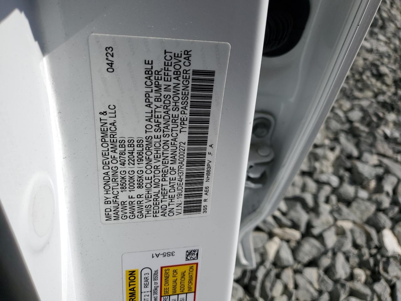 2024 Acura Integra A-Spec VIN: 19UDE4H37RA000272 Lot: 62638555