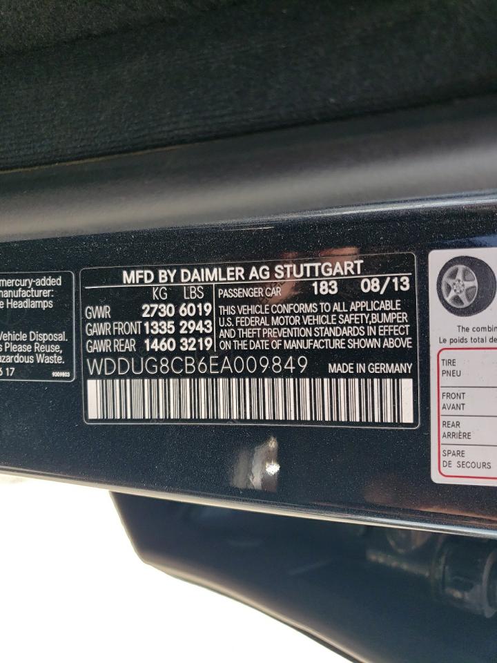 2014 Mercedes-Benz S 550 VIN: WDDUG8CB6EA009849 Lot: 60307985