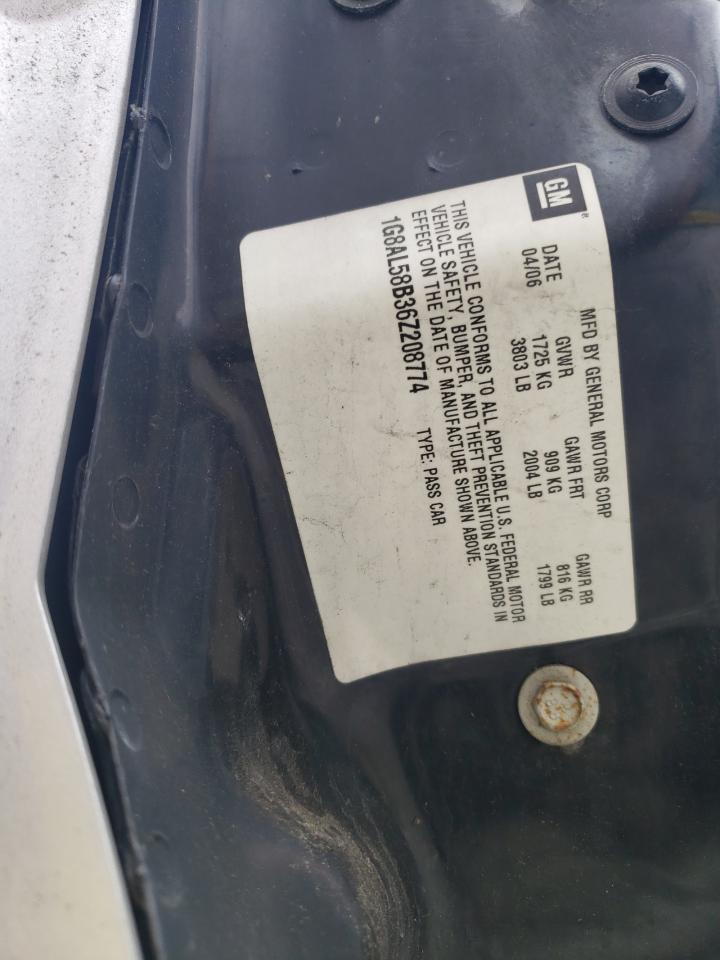 2006 Saturn Ion Level 3 VIN: 1G8AL58B36Z208774 Lot: 61066825