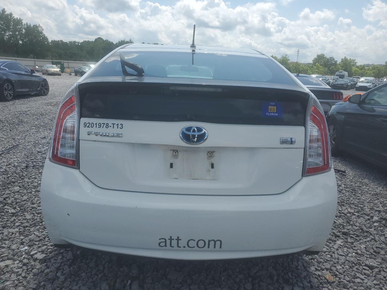 2013 Toyota Prius VIN: JTDKN3DU2D1626755 Lot: 62921005