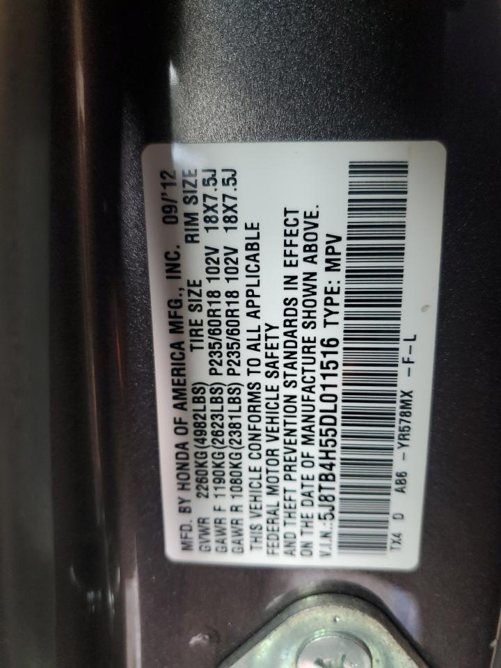 2013 Acura Rdx Technology VIN: 5J8TB4H55DL011516 Lot: 60697415