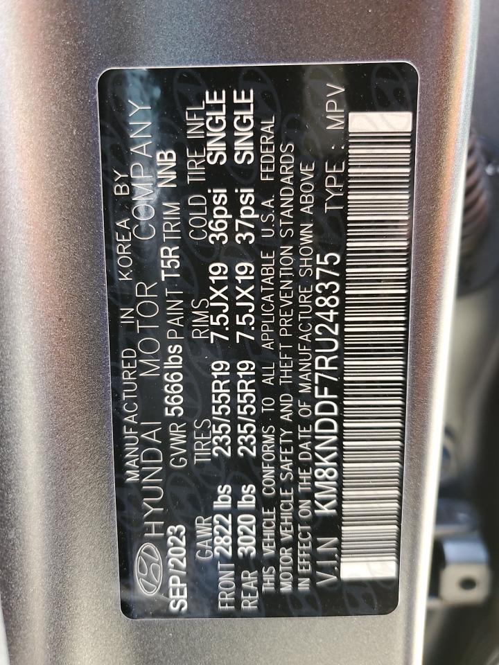 2024 Hyundai Ioniq 5 Sel VIN: KM8KNDDF7RU248375 Lot: 60834035