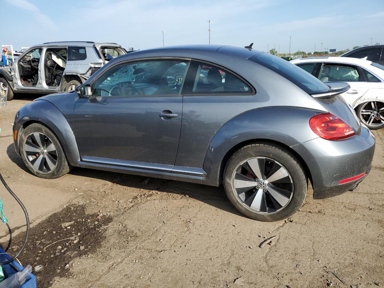 2013 Volkswagen Beetle Turbo grey hatchback gas 3VWV67AT9DM602000 photo #3