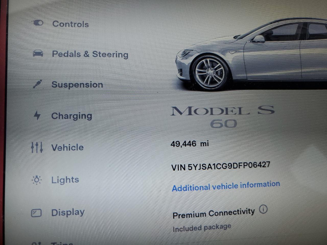 2013 Tesla Model S VIN: 5YJSA1CG9DFP06427 Lot: 59515845