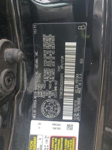 2012 TOYOTA SIENNA SPORT  
