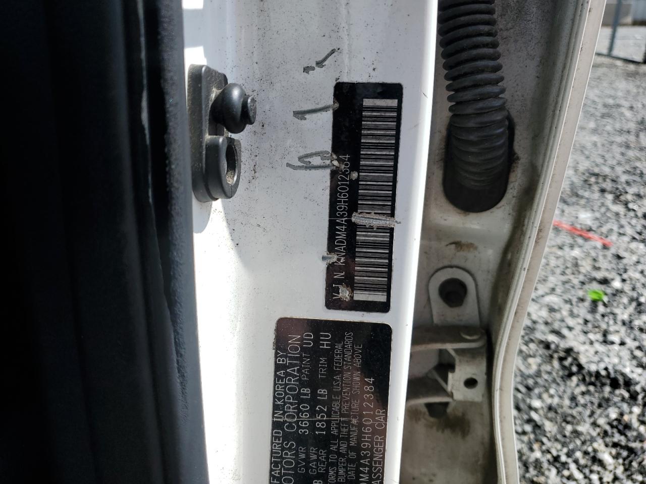 2017 Kia Rio Lx VIN: KNADM4A39H6012384 Lot: 61011175