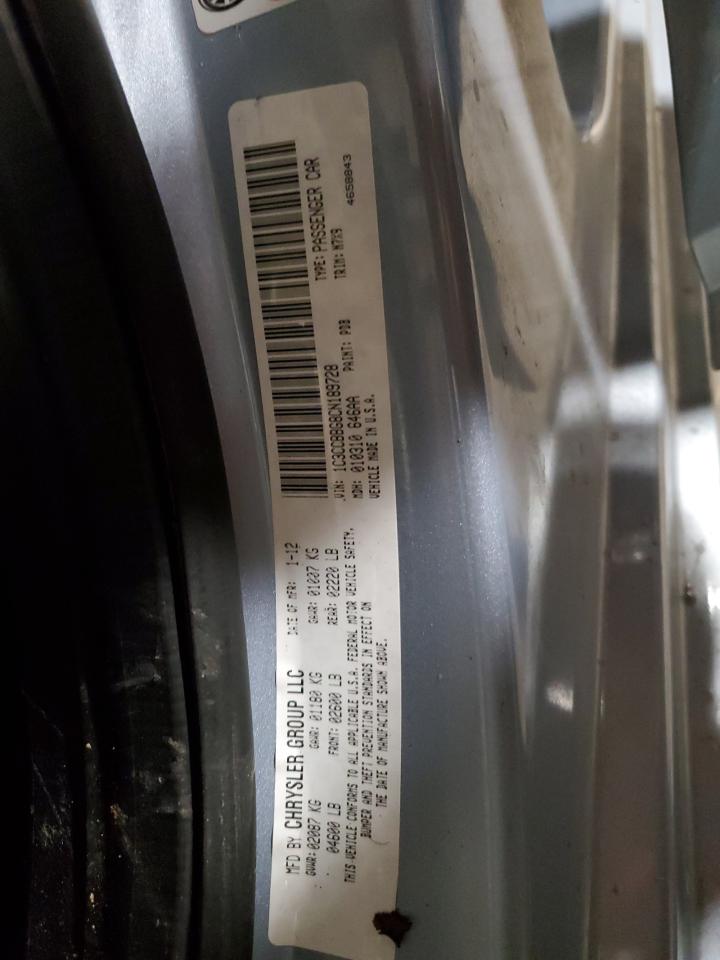 2012 Chrysler 200 Touring VIN: 1C3CCBBG8CN189728 Lot: 61109775