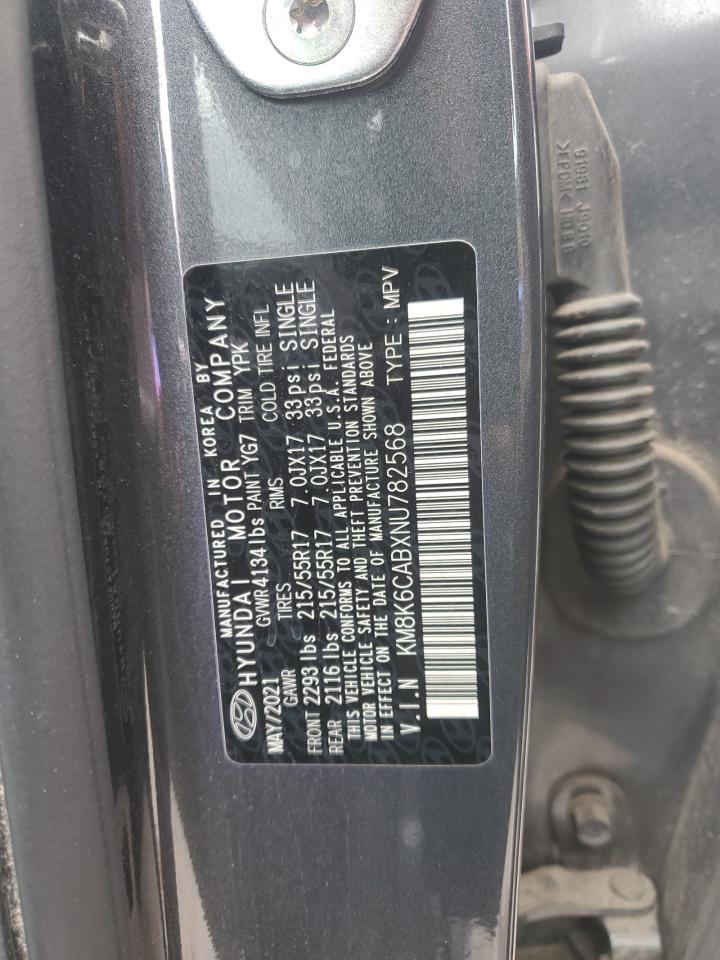 2022 Hyundai Kona Sel VIN: KM8K6CABXNU782568 Lot: 61814915