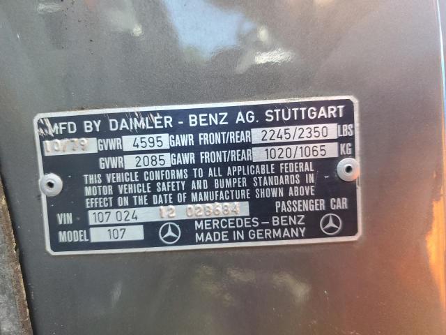 2001 MERCEDES BENZ 107  