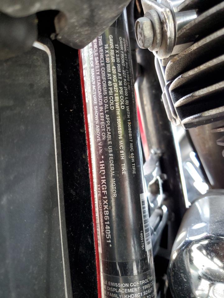 2019 Harley-Davidson Fltru VIN: 1HD1KGF1XKB614051 Lot: 59264225