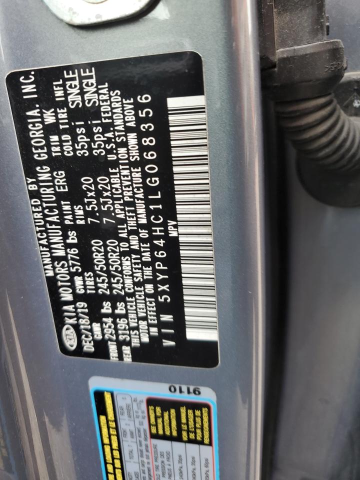 2020 Kia Telluride S VIN: 5XYP64HC1LG068356 Lot: 60874405