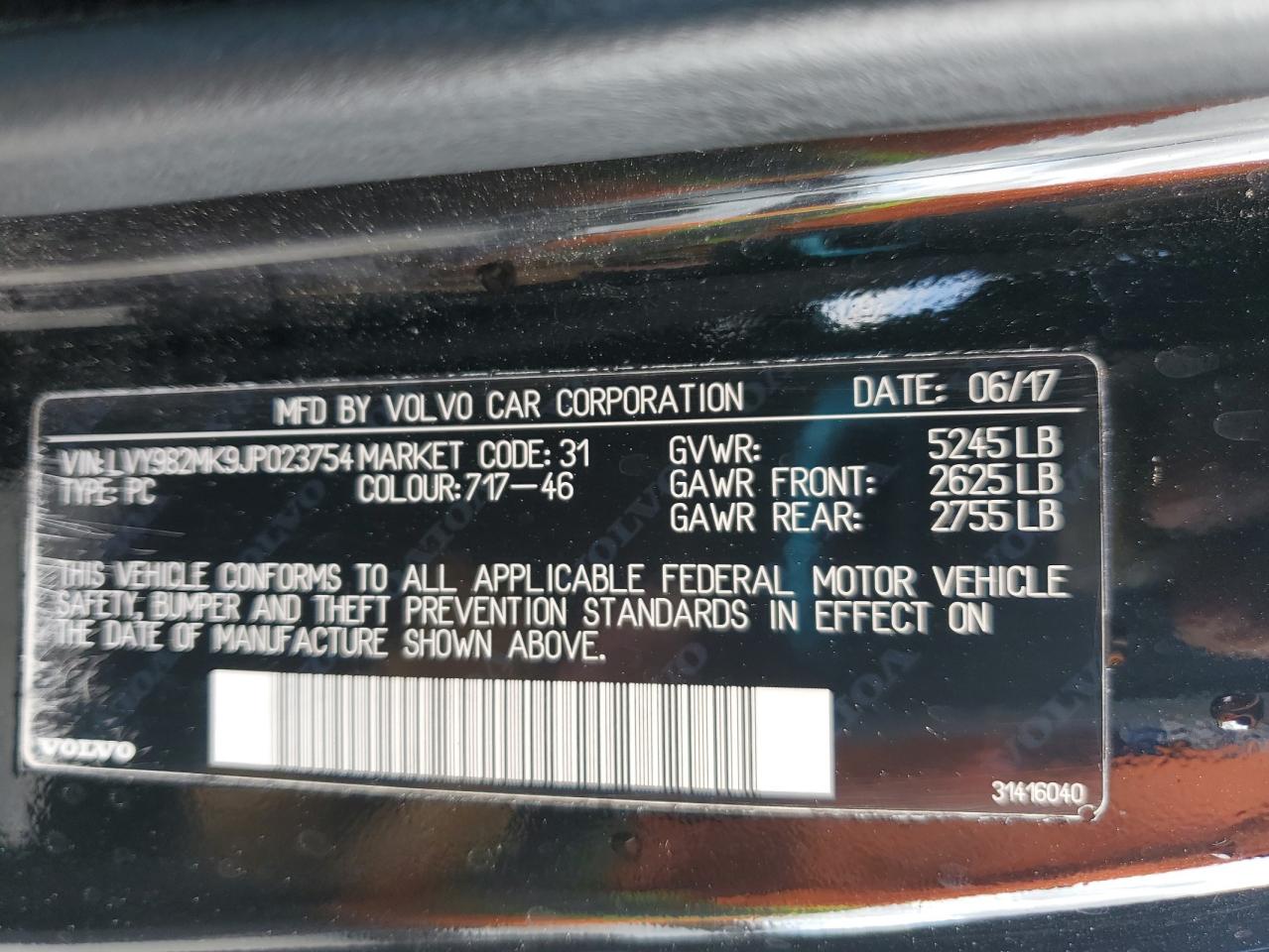 2018 Volvo S90 T5 Momentum VIN: LVY982MK9JP023754 Lot: 62128825