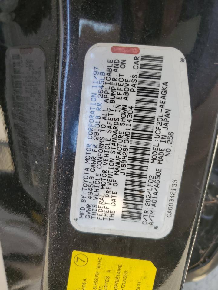 1998 Lexus Ls VIN: JT8BH28F0W0114304 Lot: 60752755