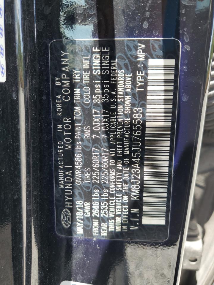 HYUNDAI TUCSON 2018 VIN KM8J23A45JU765583 фото 13