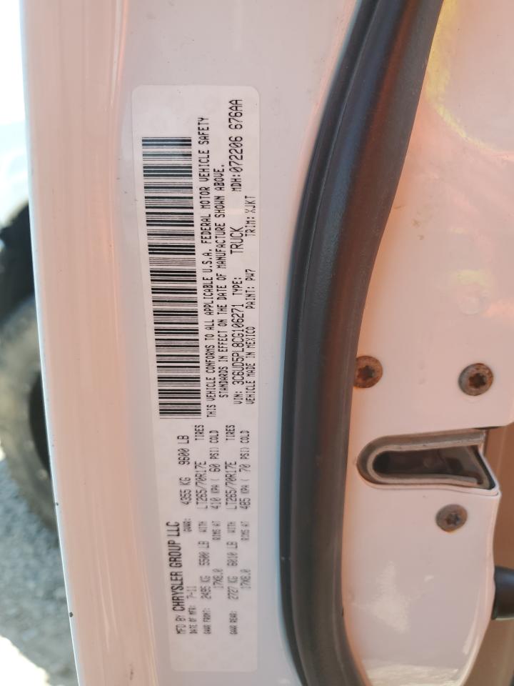 2012 Dodge Ram 2500 Longhorn VIN: 3C6UD5PL8CG106271 Lot: 61830425