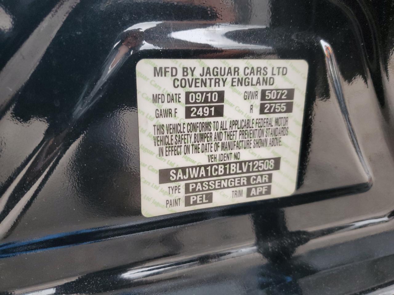 2011 Jaguar Xj VIN: SAJWA1CB1BLV12508 Lot: 60984575