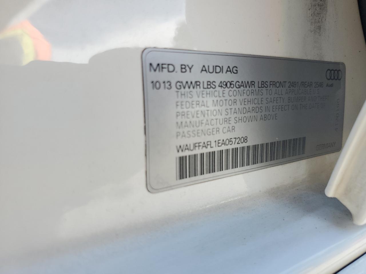 AUDI A4 2014 VIN WAUFFAFL1EA057208 zdjęcie 13