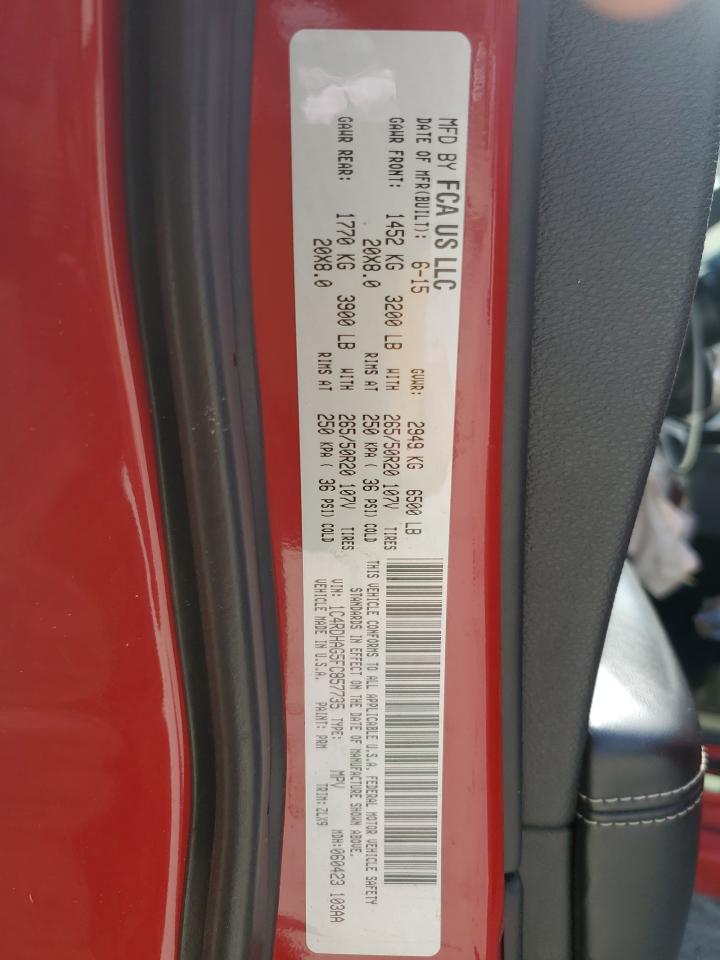 2015 Dodge Durango Sxt VIN: 1C4RDHAG5FC857735 Lot: 91528945