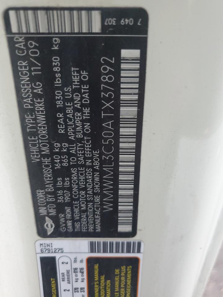 wmwml3c50atx37892 WMWML3C50ATX37892 2010 Mini Cooper Clubman