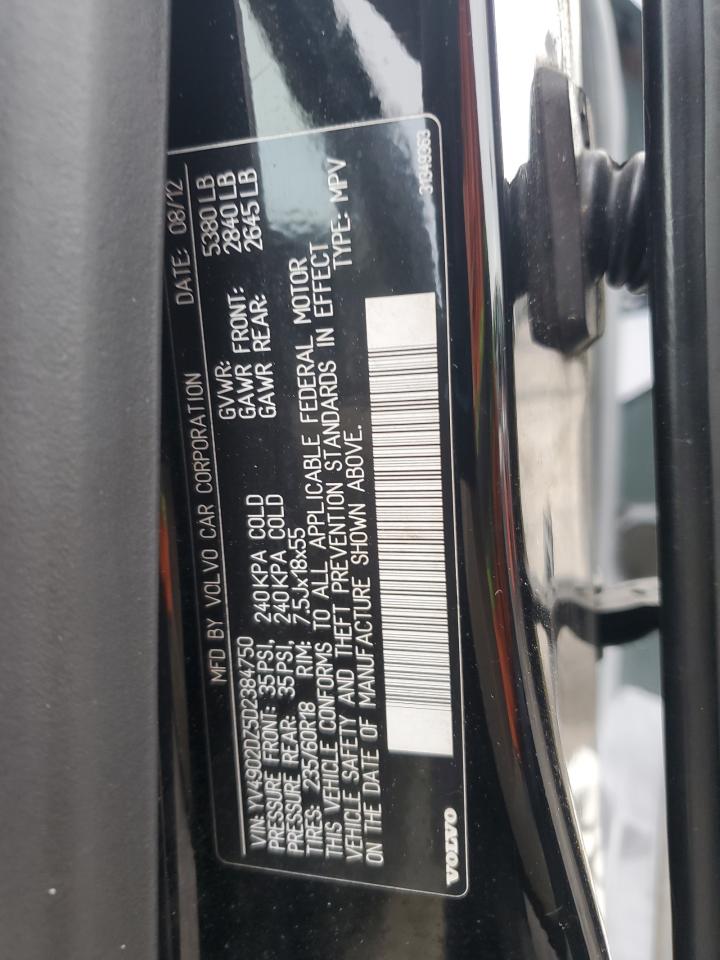 2013 Volvo Xc60 T6 VIN: YV4902DZ5D2384750 Lot: 60800335