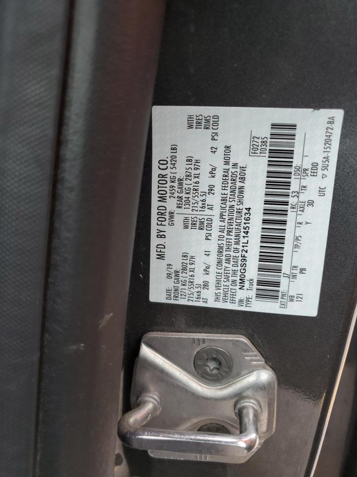 2020 Ford Transit Connect Xlt VIN: NM0GS9F21L1451634 Lot: 60169495