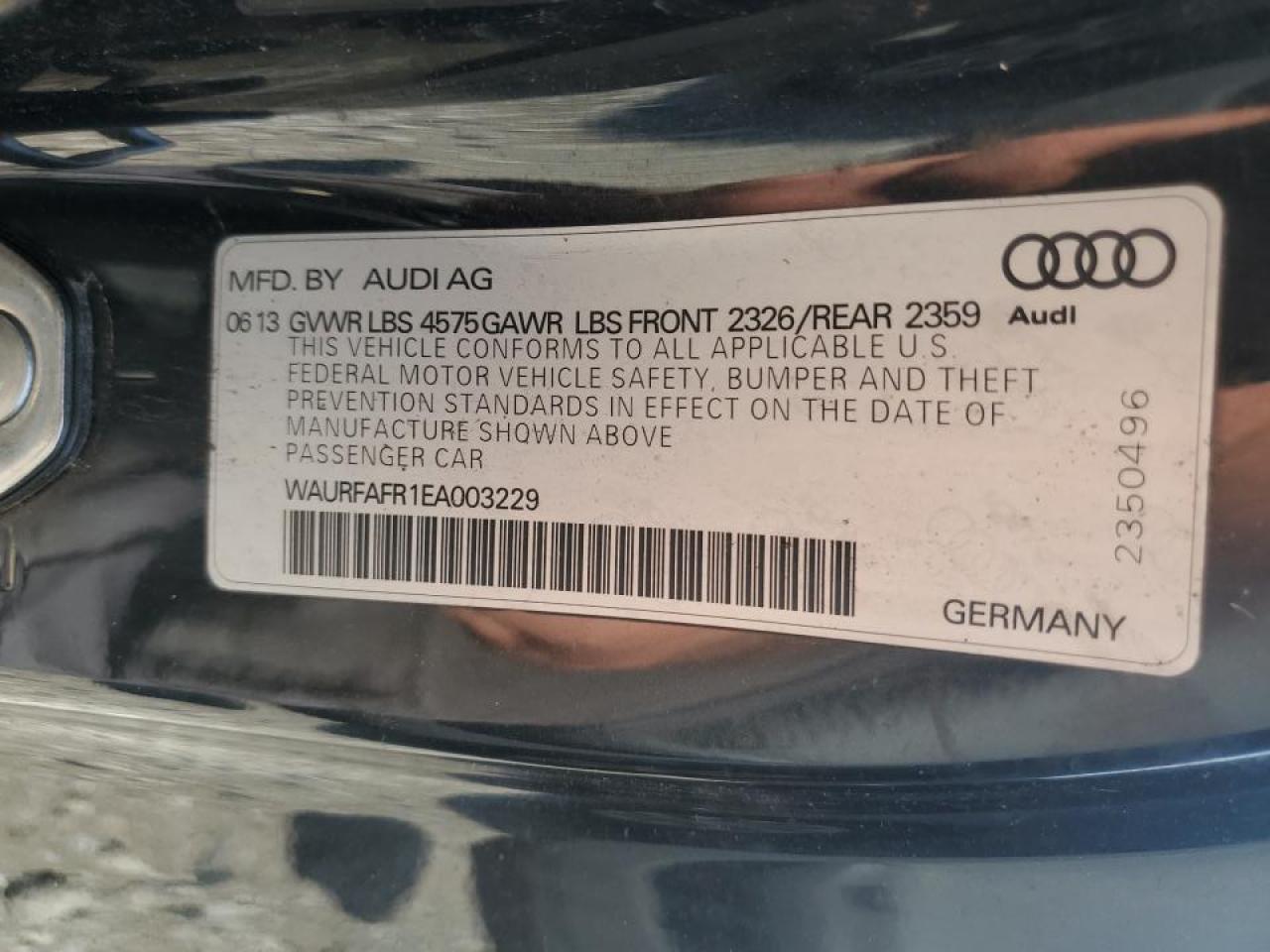 2014 Audi A5 Premium Plus VIN: WAURFAFR1EA003229 Lot: 60787045