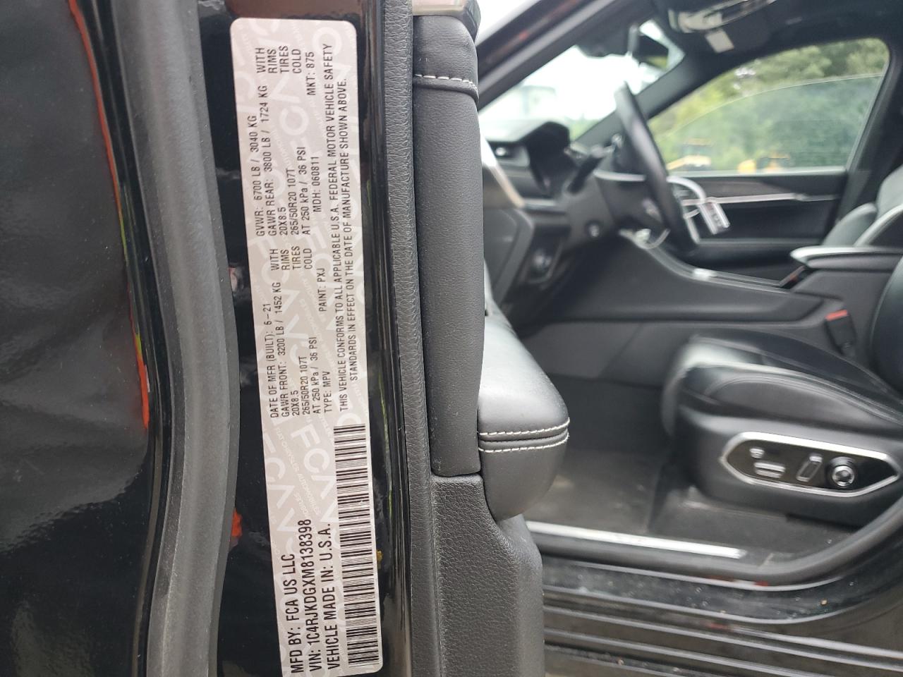 JEEP GRAND CHER 2021 VIN 1C4RJKDGXM8138398 фото 13