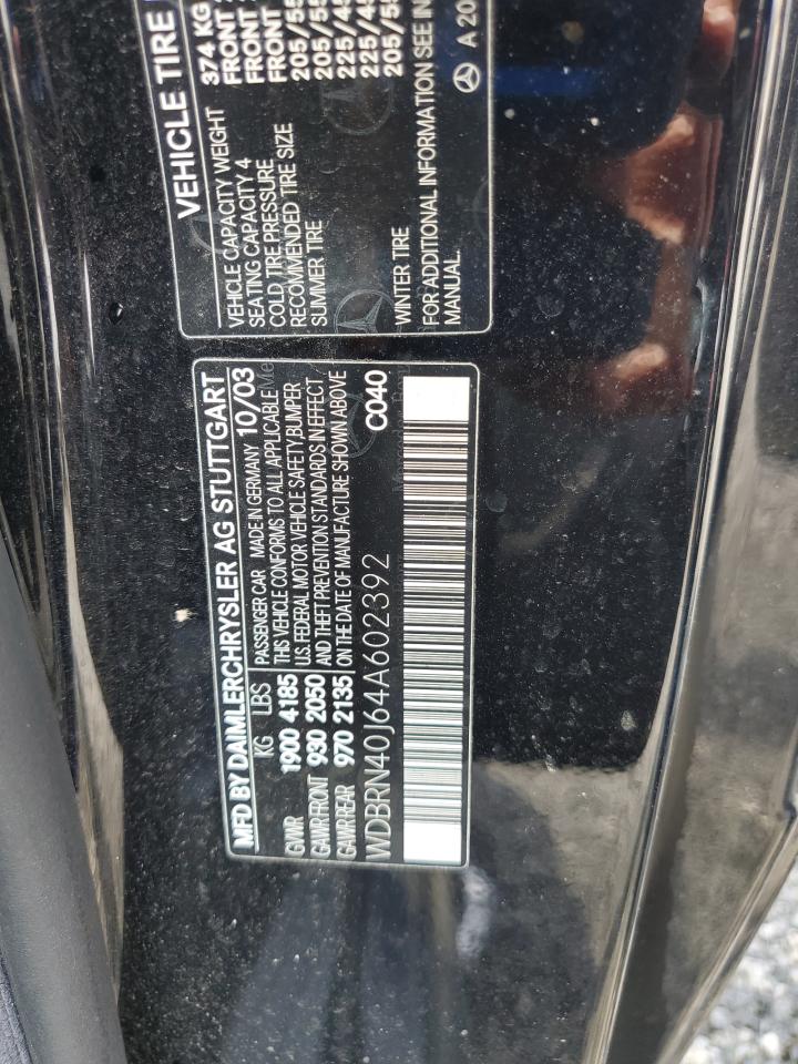 2004 Mercedes-Benz C 230K Sport Coupe VIN: WDBRN40J64A602392 Lot: 60058975