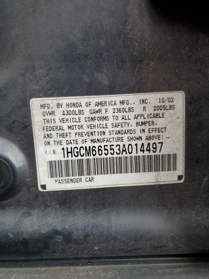 2003 Honda Accord Ex VIN: 1HGCM66553A014497 Lot: 81430355
