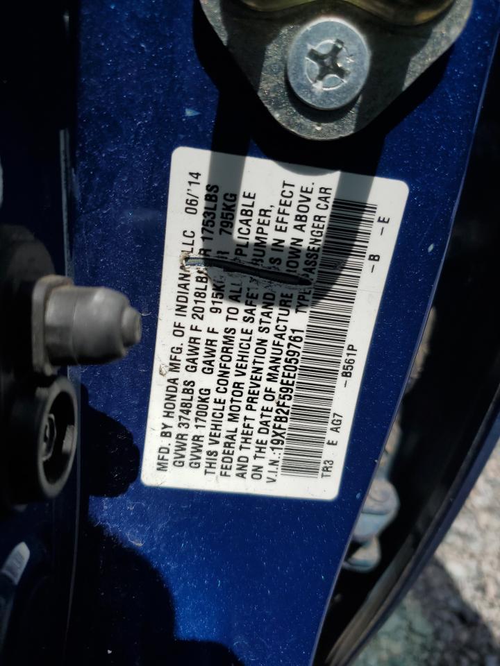 HONDA CIVIC 2014 VIN 19XFB2F59EE059761 photo 13