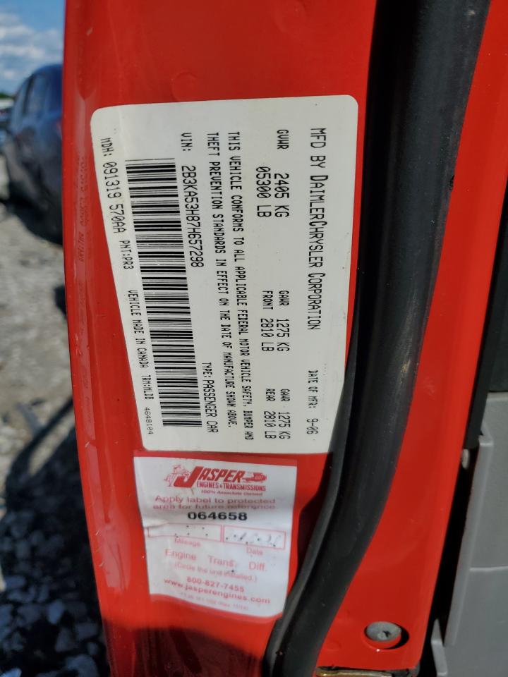 2007 Dodge Charger R/T VIN: 2B3KA53H87H657298 Lot: 61551005