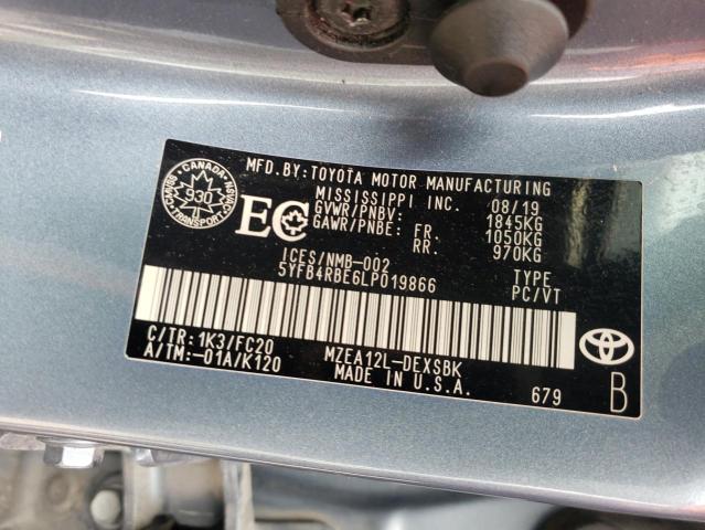 2020 TOYOTA COROLLA SE  