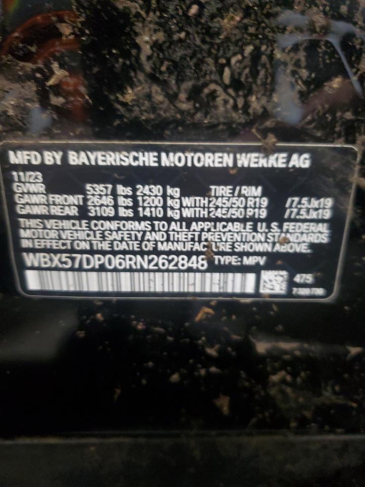 2024 BMW X3 xDrive30I VIN: WBX57DP06RN262848 Lot: 61917295