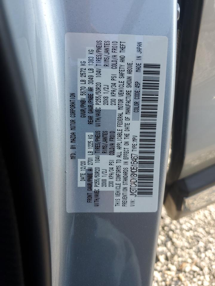 2021 Mazda Cx-9 Grand Touring VIN: JM3TCADY8M0516467 Lot: 62471665