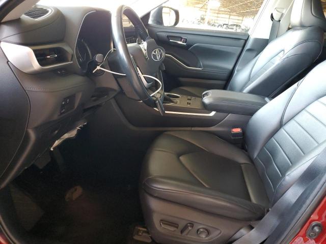  TOYOTA HIGHLANDER 2023 Czerwony