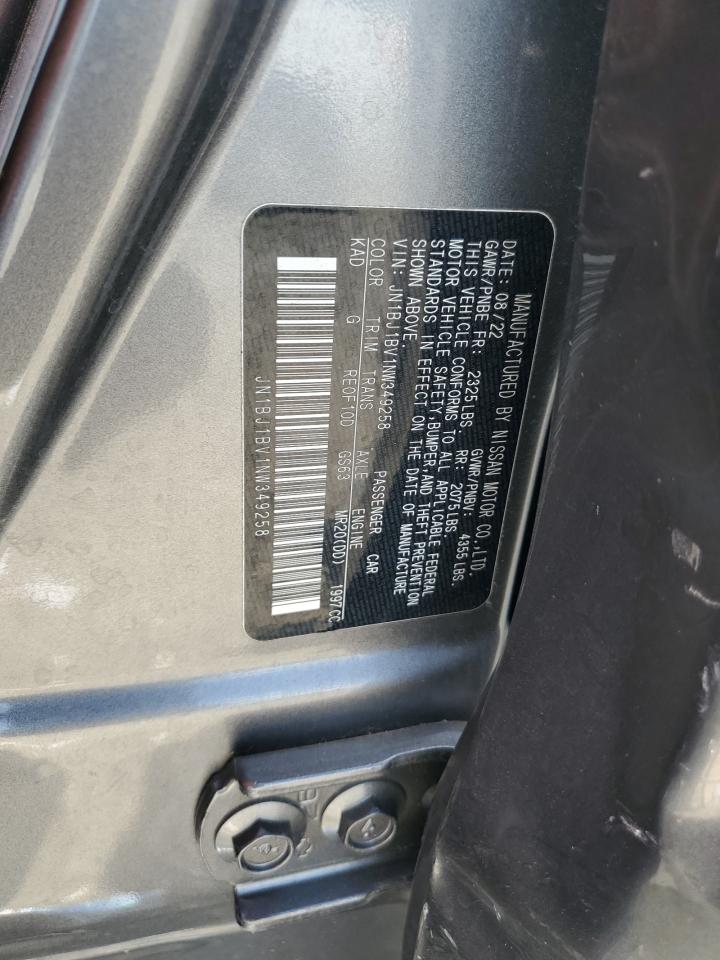 2022 Nissan Rogue Sport Sv VIN: JN1BJ1BV1NW349258 Lot: 61857945