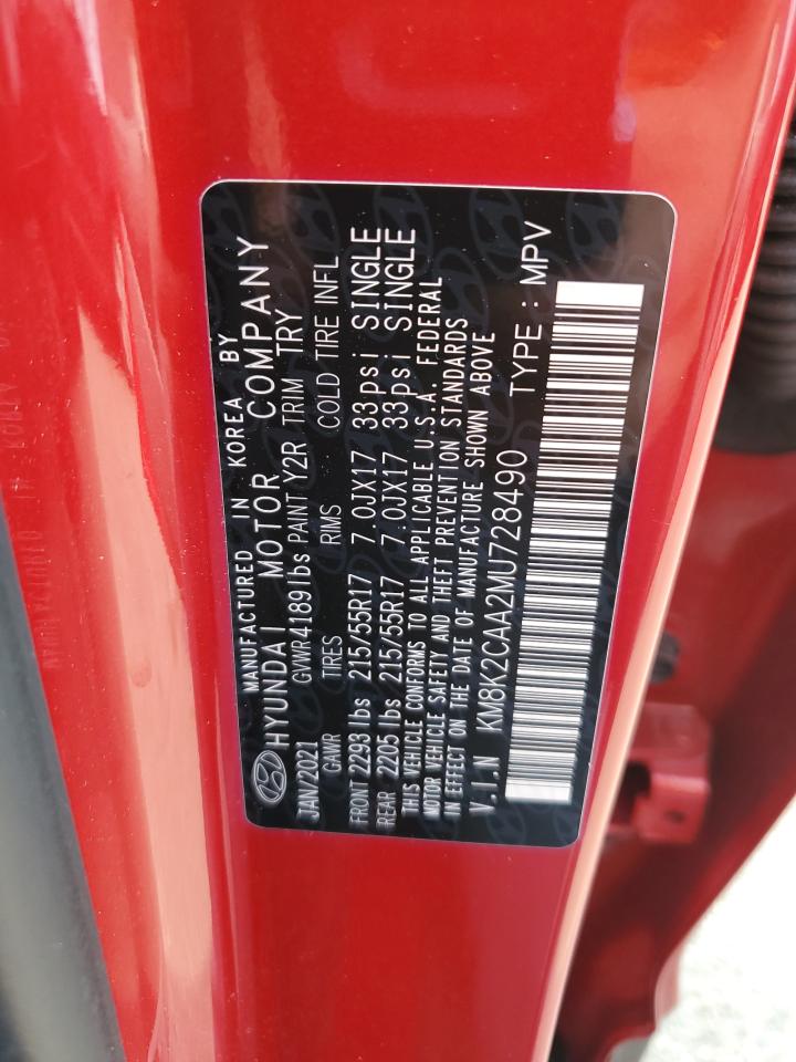 HYUNDAI KONA 2021 VIN KM8K2CAA2MU728490 zdjęcie 13