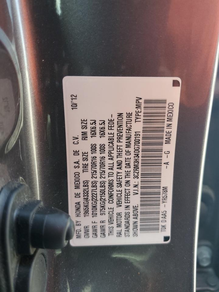 2013 Honda Cr-V Lx VIN: 3CZRM3H34DG700191 Lot: 63019195